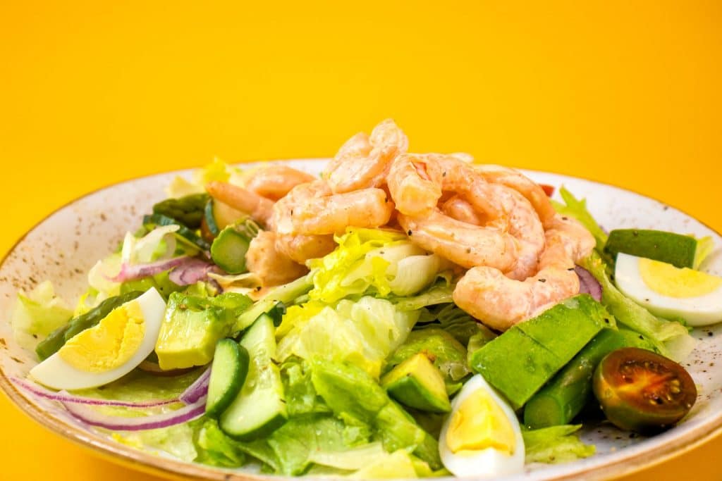 ingrédients salade crevettes-avocat